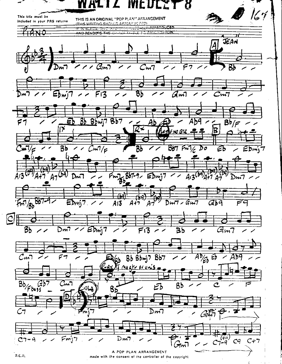Waltz Medley #8 — sheet music preview
